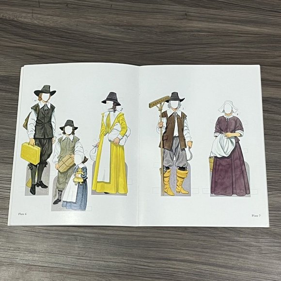Vintage 1987 Tom Tierney American Family Of The Pilgrim Period Paper Doll Book - Picture 8 of 13